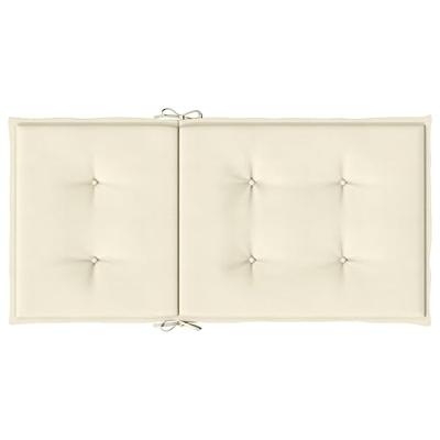 Tuinstoelkussens 4 st 100x50x4 cm crmekleurig