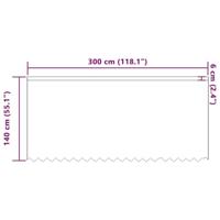 VidaXL Kantgordijn met gordijnen bloemen wit 140 x 300 cm polyester - thumbnail