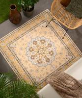 Heritaged Buitenkleed vierkant Vintage - Valenca Nova geel - 115x115 - thumbnail