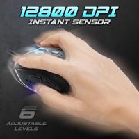 Pro M4: Ultra Light USB-bekabelde muis: resolutie 12800 dpi, 6 programmeerbare toetsen (Huano-schakelaars) versnelling 20 G, snelheid 60 IPS, frequentie 1000 Hz, ultralicht, 67,5 gram (zwart) - thumbnail