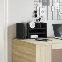 Bureau organiser 44,5x24x25 cm bewerkt hout zwart - thumbnail