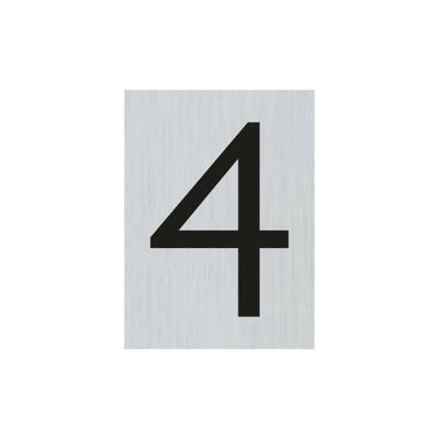 Route alulook 60 x 44 mm Sticker zwarte cijfer 4 pick up Pickup - Pickup