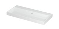 Wastafel Urban Porselein zonder kraangat 100 cm x 45 cm x 8 cm Glans wit 0201041 - thumbnail