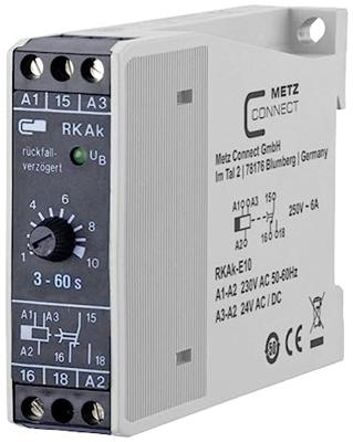 Metz Connect 110304412005 RKAk-E10 Tijdrelais Uitschakelvertraging 230 V/AC 1 stuk(s) 1x wisselcontact