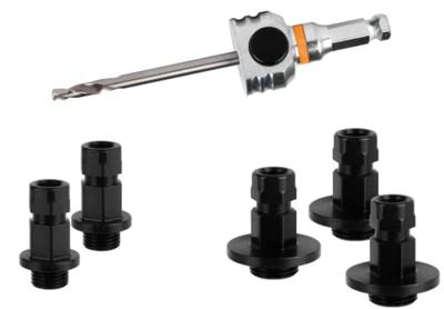 Starter Kit Gatzaaghouder zesk.11 125mm Centreerboor + 5 adapters Mandrex voor hout en metaal