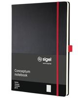 Sigel SI-CO660 Notitieboek Conceptum RED Edition Hardcover A4 Zwart Geruit - thumbnail