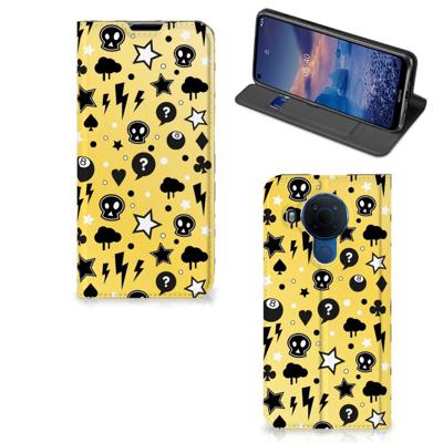 Mobiel BookCase Nokia 5.4 Punk Geel Mobiel BookCase Nokia 5.4 Punk Geel
