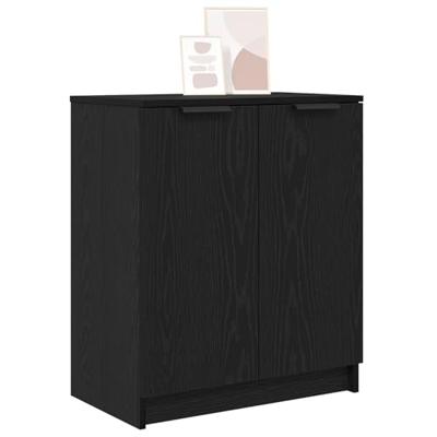 Schoenenkast met plank Zwart Eiken 59 x 35 x 70 cm Bewerkt hout