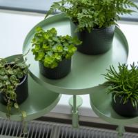 Esschert Design plantenblad met klem rond l groen - thumbnail