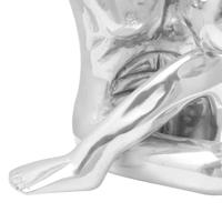 Beeldhouwwerk Zilver 91,5x32x33 cm Aluminium Denker - thumbnail