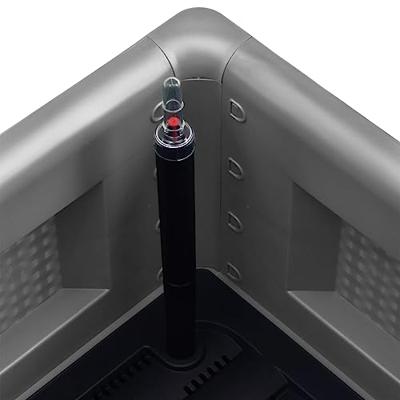 VidaXL Plantenbak hoog met zelfbewateringssysteem 43x43x33 cm grijs VidaXL Plantenbak hoog met zelfbewateringssysteem 43x43x33 cm grijs