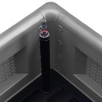 VidaXL Plantenbak hoog met zelfbewateringssysteem 43x43x33 cm grijs - thumbnail