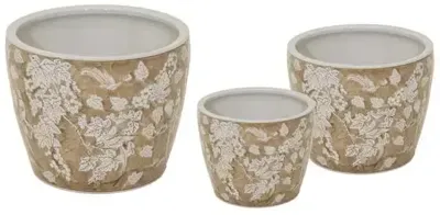 Mega Collections Bloempot Qing Egg Small - Ø16xH16 cm - Taupe/Bruin