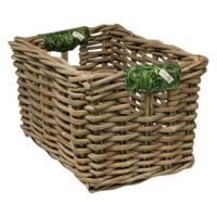 Rieten Fietsmand XL Grass grijs - thumbnail