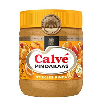 Calve pindakaas stukjes noot (12x 350gr)