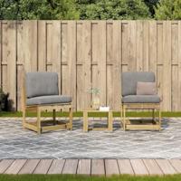3-delige Loungeset gempregneerd grenenhout - thumbnail