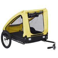 Hondenfietstrailer geel en zwart - thumbnail