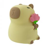 Oplaadbaar nachtlampje Capybara bloemist beige - thumbnail