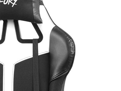 FURY Avenger XL Universele gamestoel Gecapitonneerde zitting Zwart, Wit