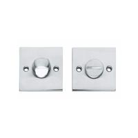 Intersteel Rozet vierkant met toilet-/badkamersluiting groot - chroom mat - thumbnail