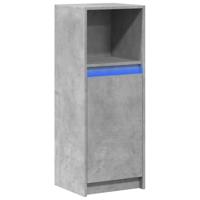 Dressoir met LED 38x34x100 cm bewerkt hout betongrijs - thumbnail