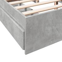 Bedframe met lades bewerkt hout betongrijs 150x200 cm - thumbnail