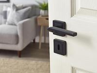 YALE - YPP7-S-PC Maniglia quadrata da 7 nero YALE - modello Siena - passaggio chiave - thumbnail