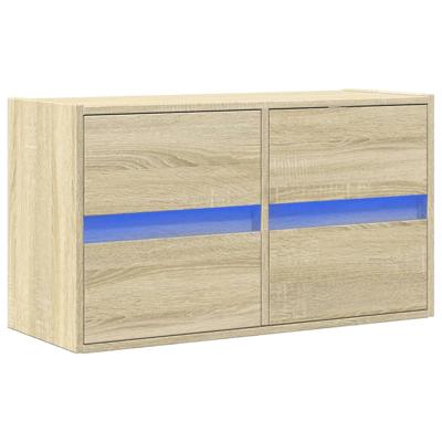 Tv-wandmeubel met LED-verlichting 180x31x45 cm sonoma eiken