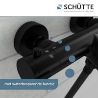 Thermostatische Badkraan Schutte London Messing Mat Zwart - thumbnail