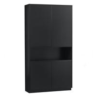 WOOOD Opbergkast 'Finca' Mat zwart, 210 x 110cm - thumbnail