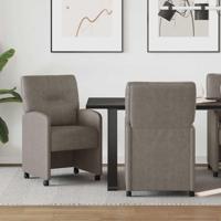 Eetstoelen met wiel 2 pcs Grijs 57 x 67 x 95 cm Kunstleer - thumbnail