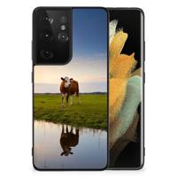 Samsung Galaxy S21 Ultra Dierenprint Telefoonhoesje Koe - thumbnail