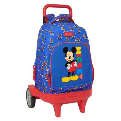 Schoolrugzak met Wielen Mickey Mouse Clubhouse Today Blauw 33 x 45 x 22 cm