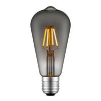 Edison Vintage E27 LED filament lichtbron Drop | ST64 Deco | Retro LED lamp | 6.4/6.4/14cm | Rook | geschikt voor E27 fitting | Dimbaar | 4W 150lm 1800K | warm wit licht - thumbnail
