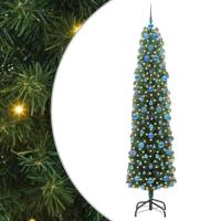 VidaXL Kunstkerstboom groen 210 cm pvc en staal en kunststof - thumbnail