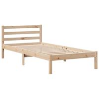 Bed met boekenkast zonder matras massief grenenhout 75x190 cm - thumbnail