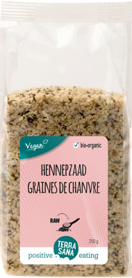 TerraSana RAW Hennepzaad gepeld bio 250 Gram