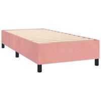Boxspring met matras fluweel roze 160x200 cm - thumbnail