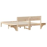 Bedframe met nachttafels Bruin 150 x 200 cm Massief grenenhout - thumbnail