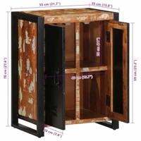 Dressoir 55x35x70 cm massief gerecycled hout meerkleurig - thumbnail