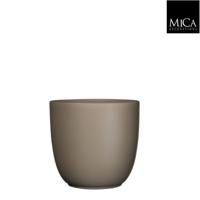 Tusca pot rond taupe mat h20xd22,5 cm Mica Decorations - Mica decorations - thumbnail