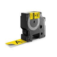 Huismerk DYMO Rhino 1805431 Labeltape 24mm Zwart op Geel - thumbnail