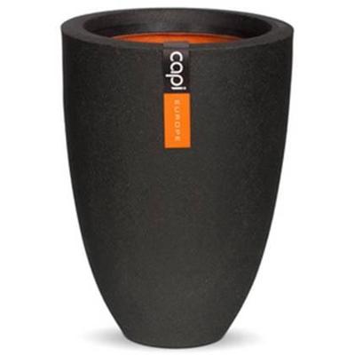 Capi Bloempot Elegant Laag Smooth Ø34cm Zwart