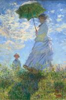 Poster - Woman with parasol, Vrouw met een parasol, 1875 Claude Monet schilderij, premium kwaliteit - thumbnail