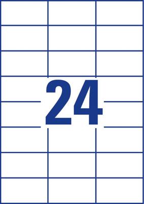 Etiket avery 3474 70x37mm wit 2400st | 5 stuks