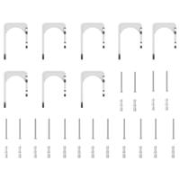 Schuifdeur onderdelenset 400 cm roestvrij staal zilverkleurig - thumbnail