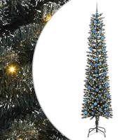 Kunstkerstboom met 300 LED Groen 240 cm PVC en Plastic en Staal - thumbnail
