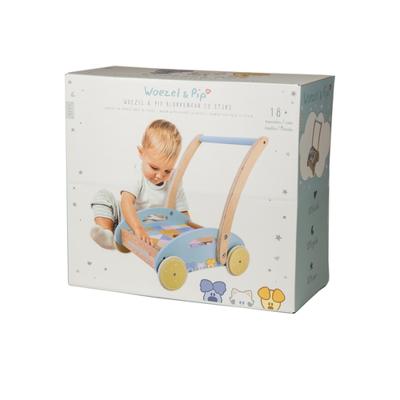 Rubo Toys Woezel en pip baby blokkenkar loopwagen - thumbnail