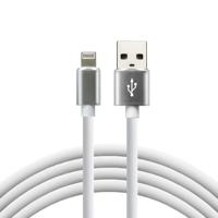 everActive USB Lightning-kabel 1 m - Wit, siliconen, ondersteuning voor snelladen, 2,4A - CBS-1IW - thumbnail