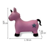 Jamara Bouncing Animal Unicorn pink with pump - thumbnail